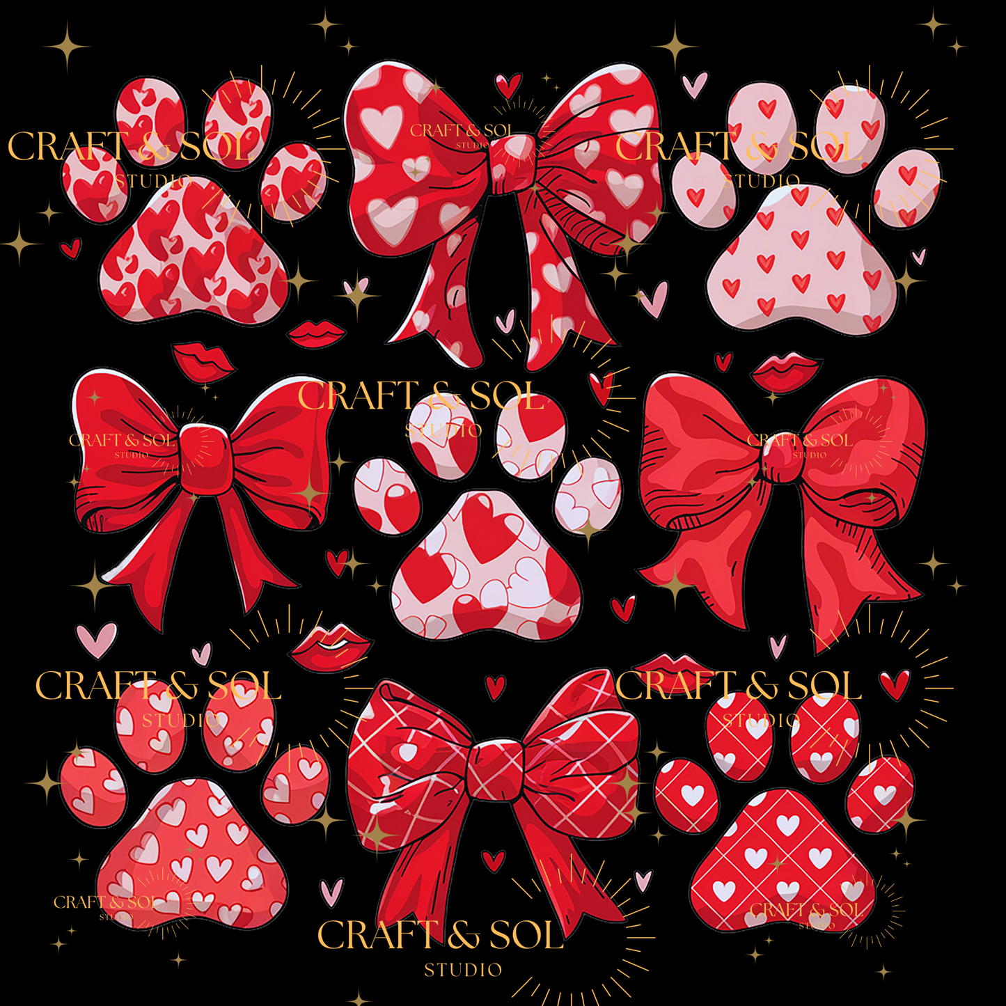 VALENTINE PAWS & BOWS