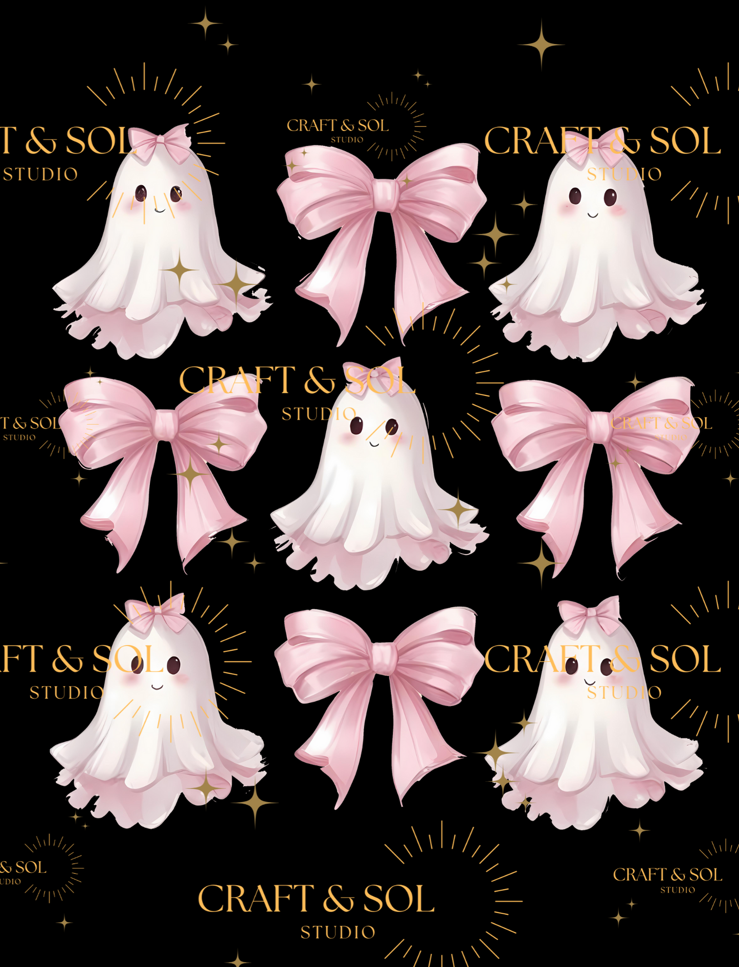 PINK CUTE GHOST & BOW