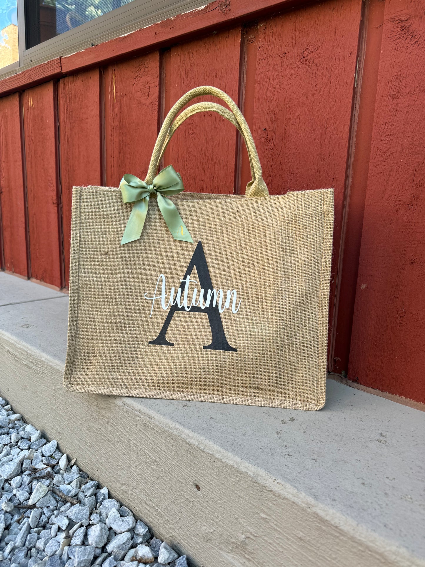 Large Burlap Tote